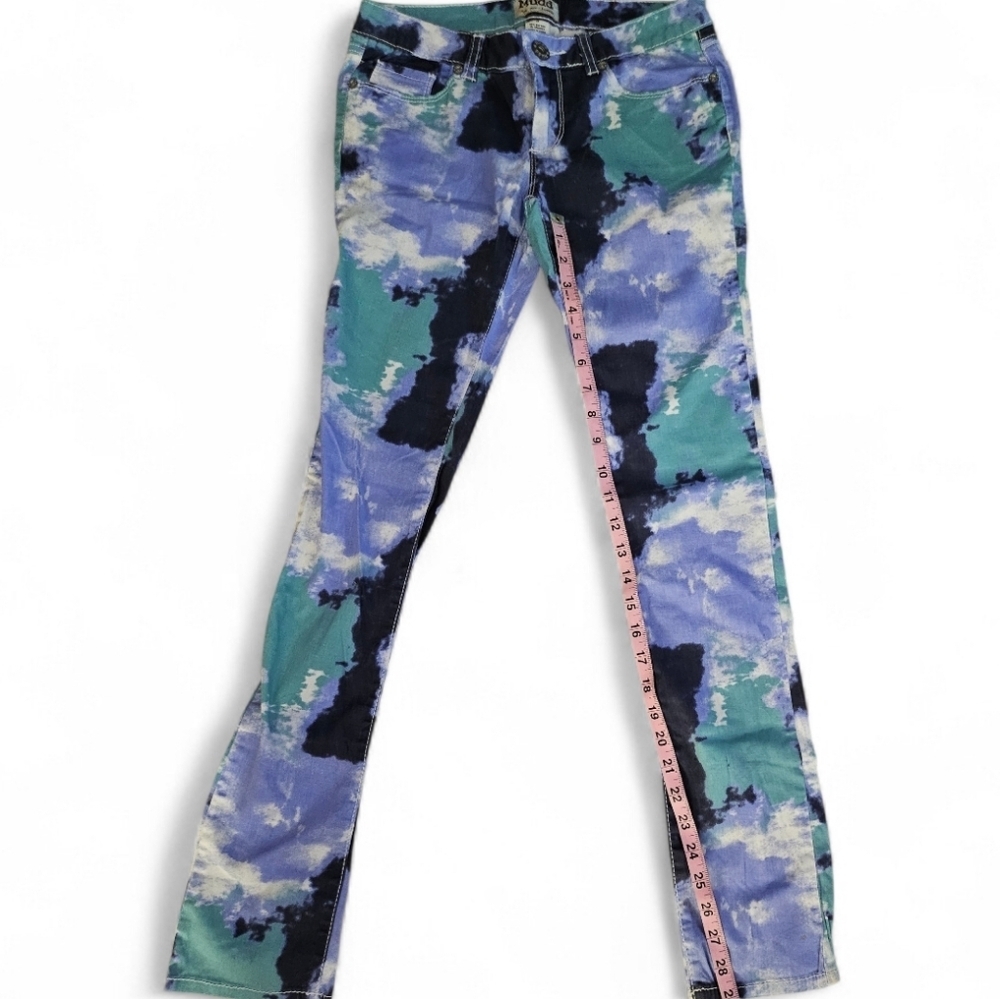 Y2K Mudd SZ 3 Pastel Tie Dye Skinny Pants - Picture 4 of 7